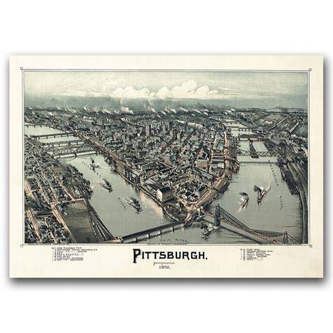 Infografika: Mapa Pittsburghu a trasy k najdôležitejším miestam spojeným s Warholom (Miková, Pittsburgh, The Factory).