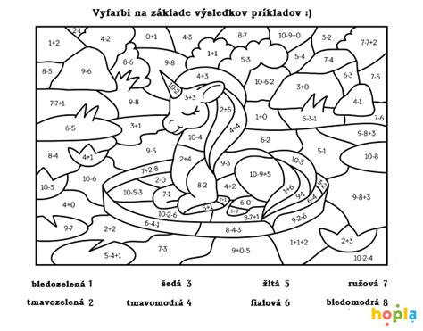Príklad omaľovanky podľa čísel