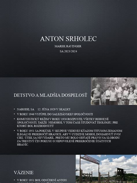 Obrázok: Anton Srholec - portrét a jeho charitatívna práca