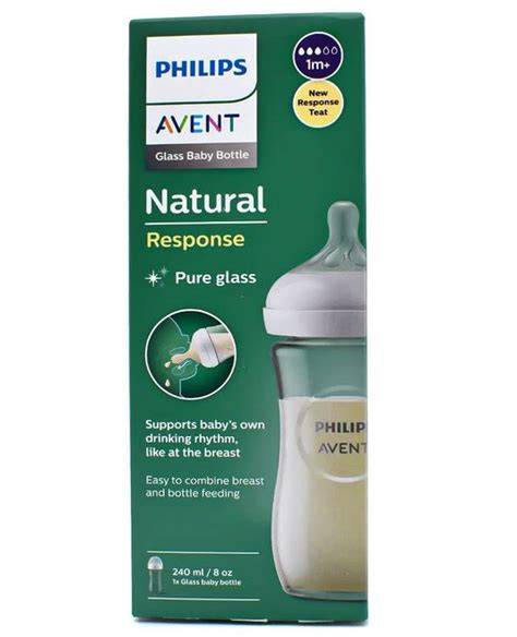 Philips Avent Natural Glass Fľaša 240 ml - vizuál dizajnu a tvaru cumlíka