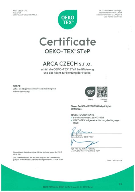 Certifikát OEKO-TEX®
