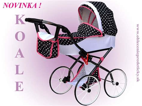 Ilustrácia rôznych typov detských kočíkov pre bábiky