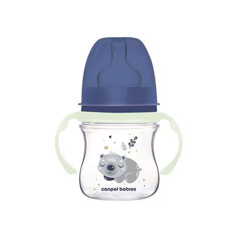 Sklenená fľaša Canpol babies 120 ml - vizuálny náhľad na dizajn a materiál