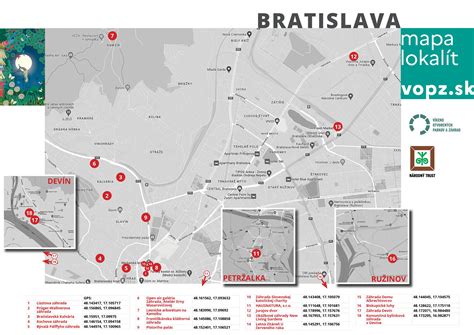 Mapa regionálnych parkov ako doplnok k rodinnej rekreácii