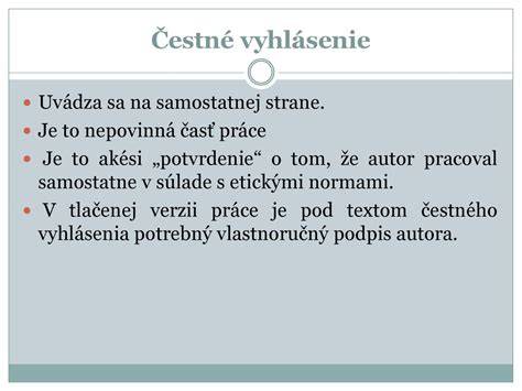 Infografika: Štruktúra čestného vyhlásenia a príloh