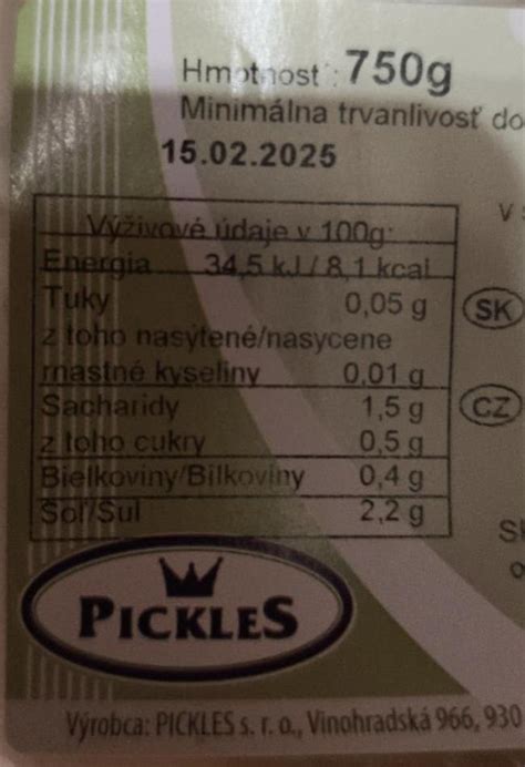 Nutričné hodnoty uhorky