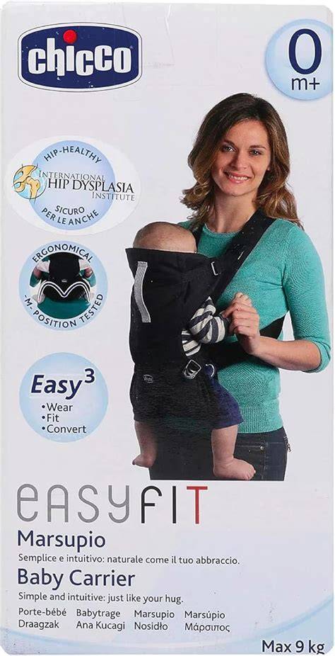 Infografika: vhodné polohy dieťaťa v nosiči Chicco Easy Fit