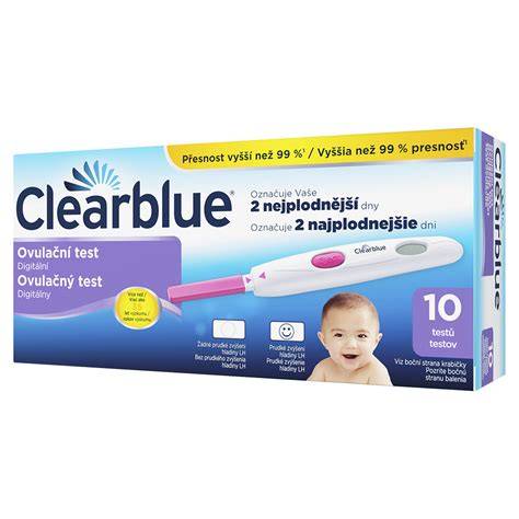 Infografika: Ako funguje ovulačný test Clearblue (zobrazenie LH šprintu a 24-36 hodín pred ovuláciou)