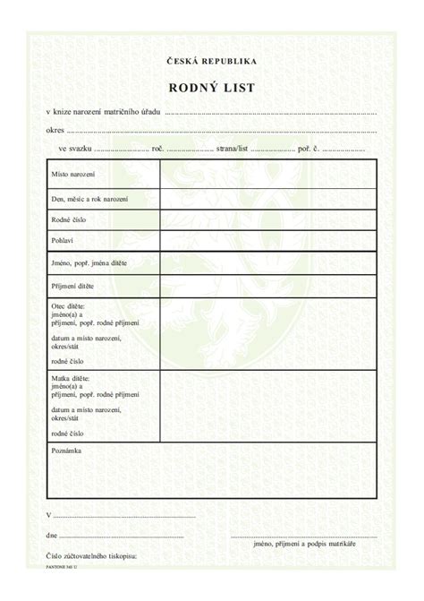 Matrika a rodný list