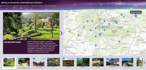 Mapa regiónu s vyznačením Trenčianskych Teplíc a hlavných kúpeľných miest