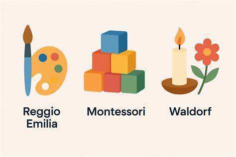 Infografika: Porovnanie prístupov Reggio Emilia a Waldorf