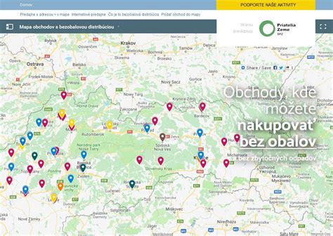 Mapa dostupnosti bezlepkových reštaurácií a obchodov v rôznych regiónoch