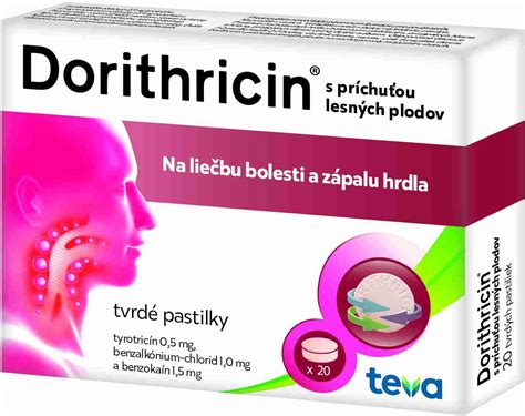 Obrázok rôznych foriem liekov na bolesť hrdla pre deti