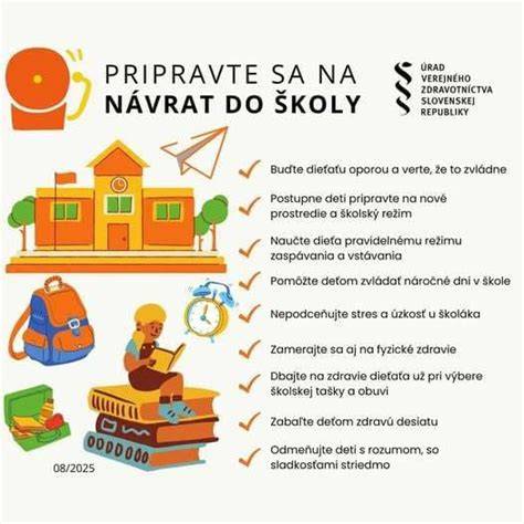 Infografika: Ako pripraviť dieťa na nástup do školy (zdravie, režim, strava)