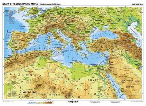 Mapa oblastí okolo Stredozemného mora a významných zón modrých zón