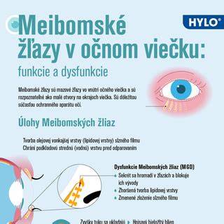 Infografika: Funkcia Meibomových žliaz a príznaky blefaritídy