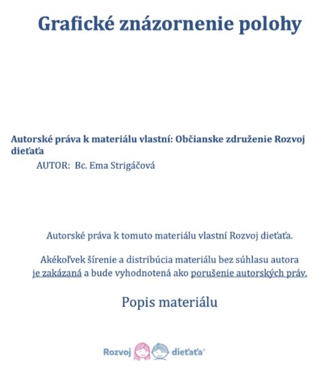 Grafické znázornenie domáceho programu na rozvoj artikulácie