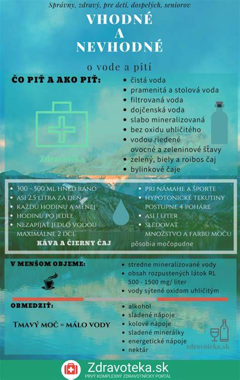 Infografika: pravidlá vyváženého jedálnička a pitného režimu