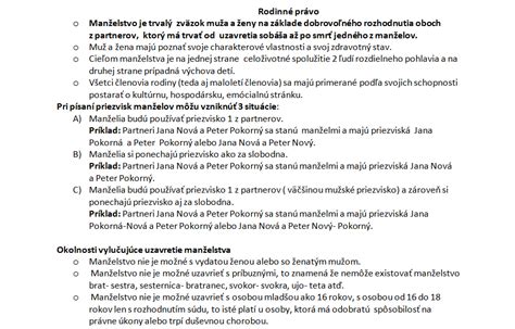 Rodinné práva a povinnosti