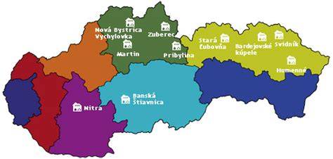Mapa: Geografické rozloženie vplyvov na slovenskú detskú literatúru