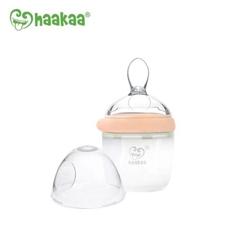 Silikónová fľaša Haakaa s lyžičkou