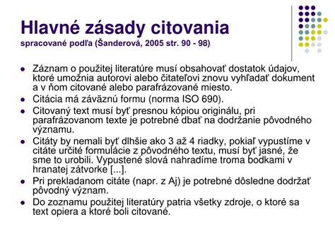 Ilustrácia správnej citácie v odbornom texte