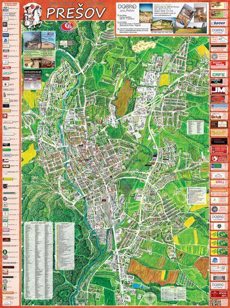 Mapa Prešova s polohou jaslí Dino