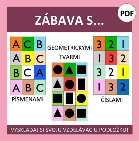 Ukážka puzzle hry s geometrickými tvarmi