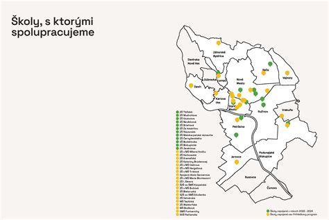 Grafický prehľad objektov mesta zapojených do podnájmu a rozvoja komunitných priestorov