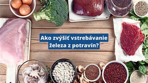 Graf vstrebávania železa z potravín pri kombinácii s vitamínom C