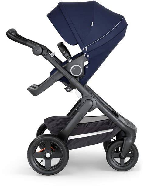 Kočík Stokke Trailz Black Navy Blue - vizuálna prezentácia farebného prevedenia a madiel