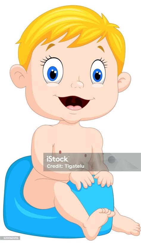 Dieťa sediace na nočníku s hračkou