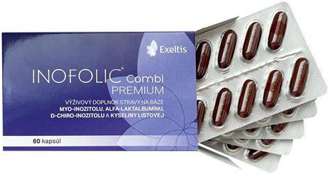 Infografika: Zloženie INOFOLIC Combi Premium a pomer inozitolov 40:1