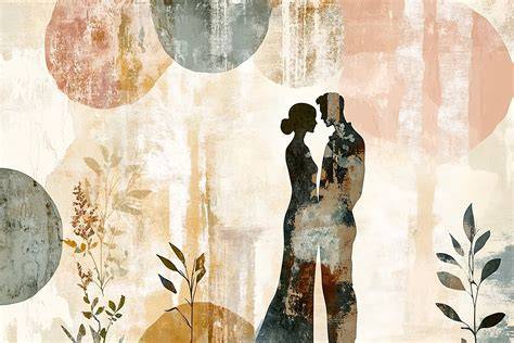 Obrázok: freska alebo ilustrácia svätých patrónov a ich symbolov