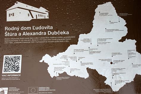 Ilustratívne foto rodného domu Ľudovíta Štúra a mapy regiónu