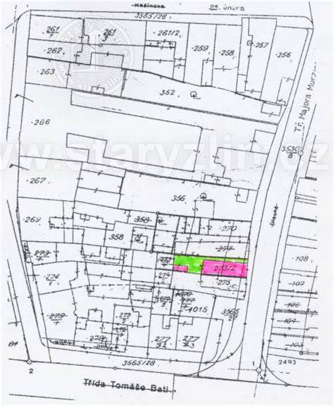 Mapa Handlovej s vyznačením Okružnej ulice a bytového domu č. 1881