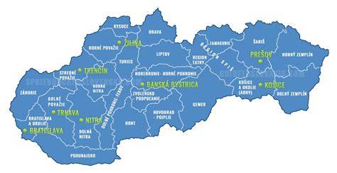 Mapa jazykových území Maďarov na Slovensku