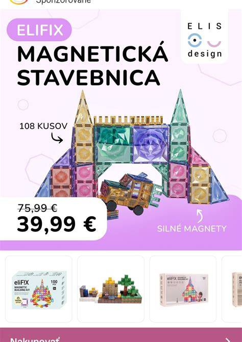 Ilustrácia možností skladania s magnetickými stavebnicami