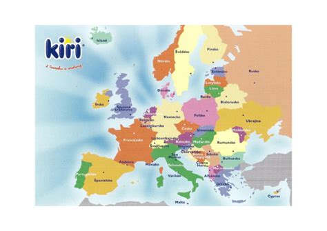 Mapa Európy s vyznačenými krajinami, kde sú produkty KidKraft dostupné