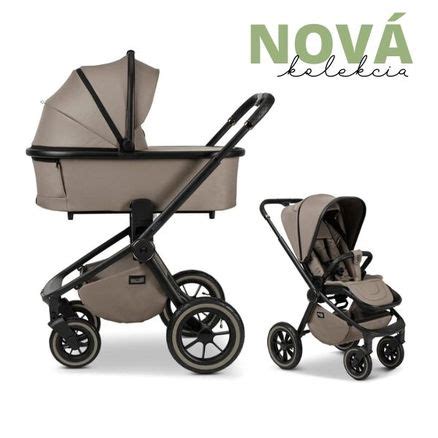 Štýlový kočík Neonato Puro v olivovej farbe