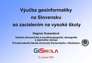 Infografika: Prehľad katedier geografie a geoinformatiky na Slovensku