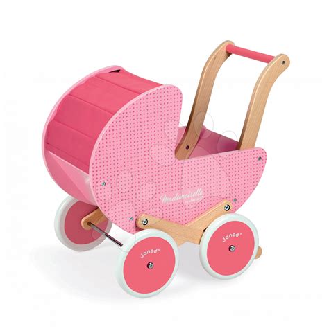 Drevený kočík pre bábiku