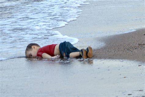 Photos of Aylan Kurdi and the tragic event on Bodrum beach, widely circulated by international media