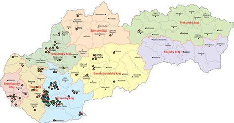 Mapa ochranných projektov a chránenej krajiny vytvorených Hubom a spol.