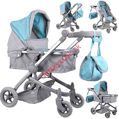 Multifunkčný kočík pre bábiky 4v1