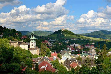 Záber mesta Banská Štiavnica