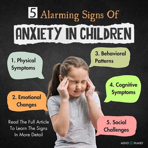 Infografika: Distinct signs of anxiety and fear in children
