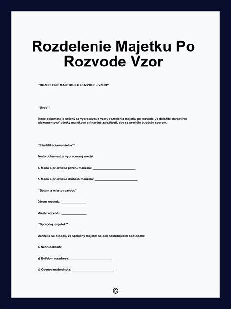 Mapa orientačných postupov pri vyporiadaní PS a rozdelení majetku